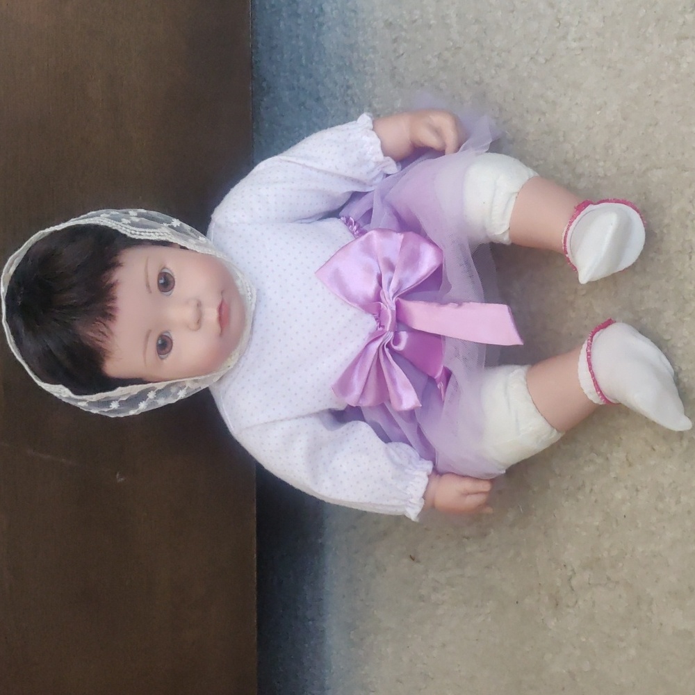 Adora 19" Doll Brown Eyes Brown Hair with Purple Ballerina Outfit Vintage Retire